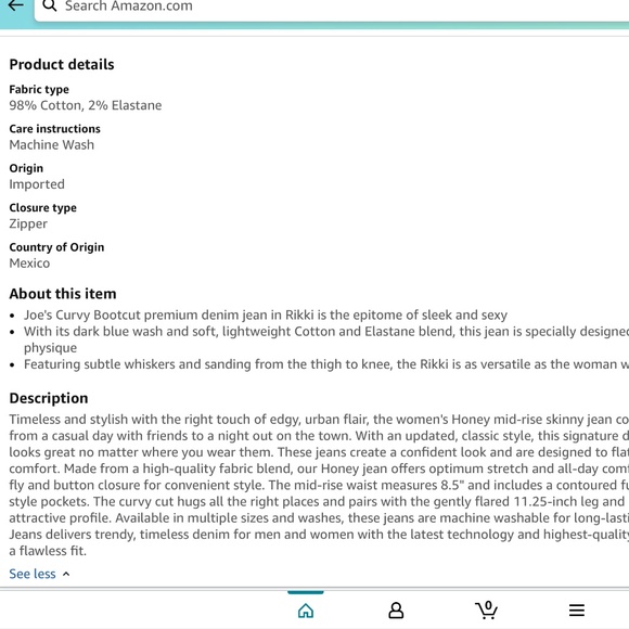 Joe’s Jeans. The Honey. Curvy Bootcut - Picture 5 of 5